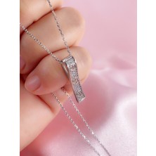 Neva jewelry Taşlı Çubuk Kolye