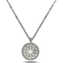 Brezza Lusso Jewelry Kolovrat Güneş Çarkı Erkek Gümüş Kolye