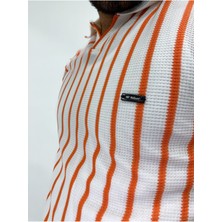 Çizgili Polo Yaka T-Shirt
