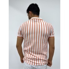 Çizgili Polo Yaka T-Shirt