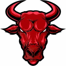 Sticker Usta Kızgın Boğa Başı Sticker 00269