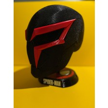 Örümcek Adam 2099 Spiderman 2099 Spider-Man 2099 Maske Mıknatıslı Plastik Maske Siyah