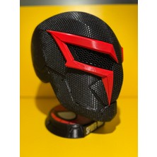 Örümcek Adam 2099 Spiderman 2099 Spider-Man 2099 Maske Mıknatıslı Plastik Maske Siyah