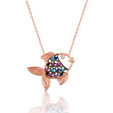 Cey jewelry Gümüş Balık Bayan Kolye