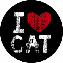 Sticker Usta I Love Cat Kedi Sticker 00274