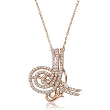 Cey jewelry Gümüş Tuğralı Bayan Kolye