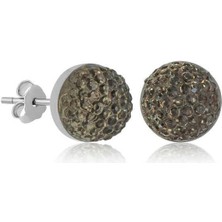 Cey jewelry Gümüş Kristal Çivili Kadın Küpe