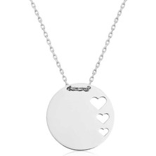 Cey jewelry Gümüş Çember Kalp Bayan Kolye