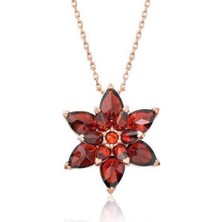 Cey jewelry ​​gümüş Rose Kırmızı Lotus Çiçeği Kolye