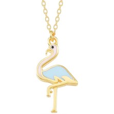 Cey jewelry Gümüş Gold Flamingo Kadın Kolye
