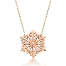 Cey jewelry Gümüş Kar Tanesi Bayan Kolye