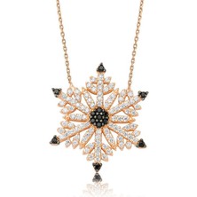Cey jewelry Gümüş Kar Tanesi Bayan Kolye