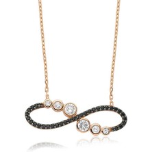 Cey jewelry Gümüş Su Yolu Sonsuzluk Bayan Kolye