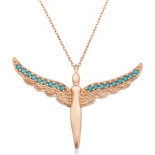 Cey jewelry Gümüş Kanatlı Melek Bayan Kolye