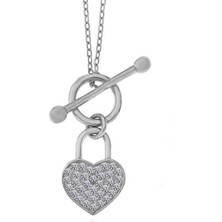 Cey jewelry Gümüş Sallantılı Kalp Kadın Kolye