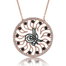 Cey jewelry Gümüş Tuğralı Güneş Bayan Kolye