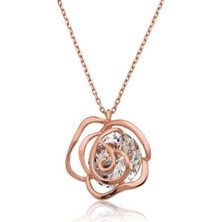 Cey jewelry ​gümüş Rose Gül Kadın Kolye
