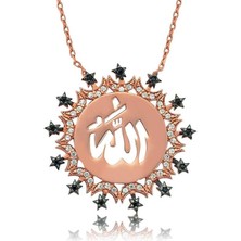 Cey jewelry Gümüş Allah Yazılı Bayan Kolye