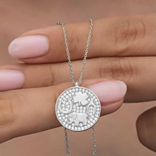 Cey jewelry Gümüş Fil Motifli Şans Kadın Kolye