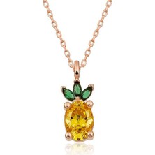 Cey jewelry ​gümüş Rose Ananas Figür Meyve Kolye