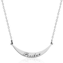 Cey jewelry Gümüş Isimlik Plaka Kolye