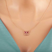 Cey jewelry Gümüş Rose Kelebek Kadın Kolye