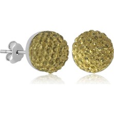 Cey jewelry Gümüş Kristal Çivili Kadın Küpe