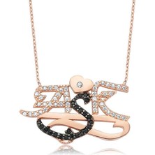 Cey jewelry Gümüş Aşk Yazılı Bayan Kolye