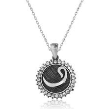 Cey jewelry Gümüş Vav Harfi Bayan Kolye