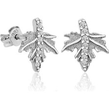 Cey jewelry Gümüş Çınar Yaprağı Bayan Küpe