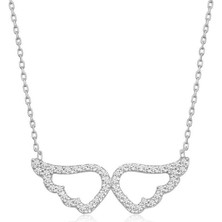 Cey jewelry Gümüş Melek Kanadı Kadın Kolye