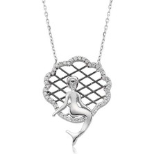 Cey jewelry Gümüş Deniz Kızı Bayan Kolye