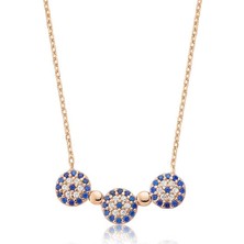 Cey jewelry Gümüş Nazarlı Bayan Kolye