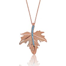 Cey jewelry Gümüş Çınar Yaprağı Bayan Kolye