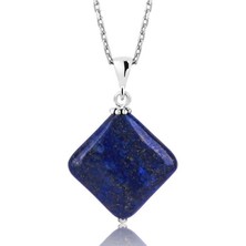 Cey jewelry Gümüş Lapis Doğal Taş Kolye