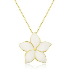 Cey jewelry Gümüş Gold Yasemin Çiçeği Kadın Kolye