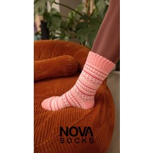 Nova Socks 3 Lü Yün Çorap Desenli