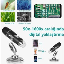 Diperla USB Dijital Mikroskop 1600X Büyütme Kamerası 8 Led'li Standlı