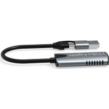 Diperla Type-C To USB 2 In1 Video Capture Yakalama Kartı 4K 1080P Uçlu HDMI To Type-C Pc Video Edit Adaptor