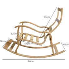 Enda Home Verona Minderli Ahşap Sallanan Sandalye