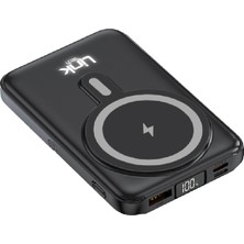 Linktech WF27 Mini LED Ekranlı 10000 Mah Çoklu Kablolu 22.5W Kablosuz Şarjlı Powerbank