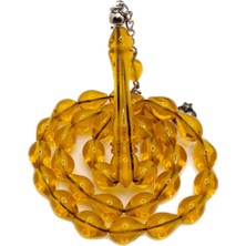 Han Ticarethane Koyu Sarı Renk Toz Kehribar Tesbih