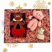 Regalo Yılbaşı Çorabı Ayıcık Melek Kar Küresi Hediye Seti