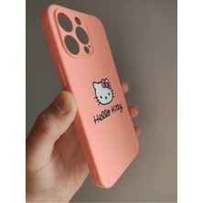 Lucek Cases iPhone 14 Pro Max Hello Kitty Tasarım Pembe Lansman Telefon Boyun Askılı Set Kılıf