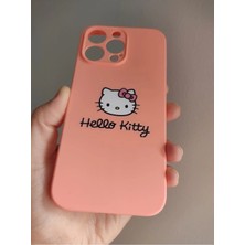 Lucek Cases iPhone 14 Pro Max Hello Kitty Tasarım Pembe Lansman Telefon Boyun Askılı Set Kılıf