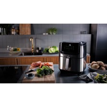 Electrolux Yeni Seri (2025) Explore 6 Paslanmaz Çelik Airfryer 8 Programlı Dokunmatik LCD Ekranlı 7 L Sepet Kapasiteli, 1800W