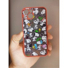 Lucek Cases iPhone 13 Uyumlu Snoopy Tasarım Hux Telefon Boyun Askılı Set Kılıf