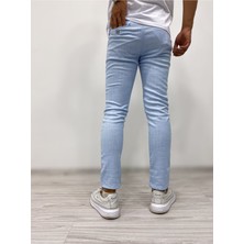 Açık Mavi Slim Fit Pantolon