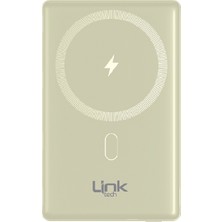 Linktech WP15 Premium 5000 Mah 15W Kablosuz Şarj Powerbank