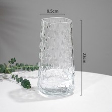 binbirdemet Yağmur Damlası Scandinavian Vazo 23 cm  Şeffaf